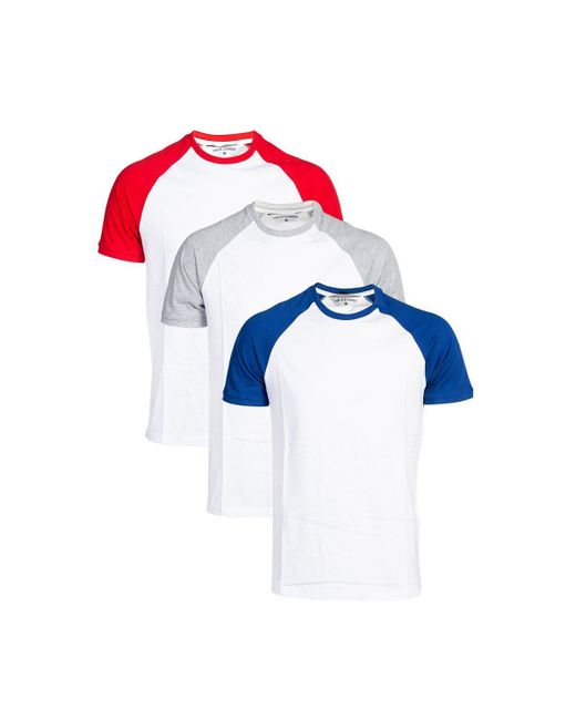 Tokyo Laundry Blue 3-pack Raglan Short-sleeve T-shirts for men