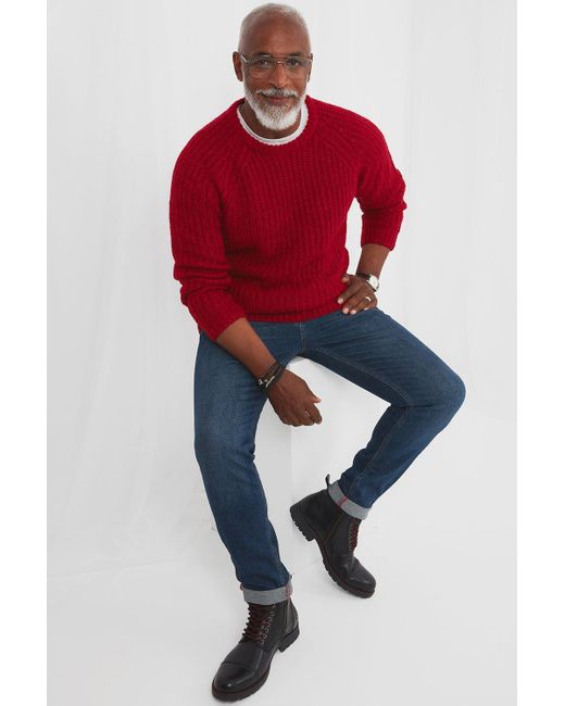 Joe Browns Red Shore Crew Knit for men