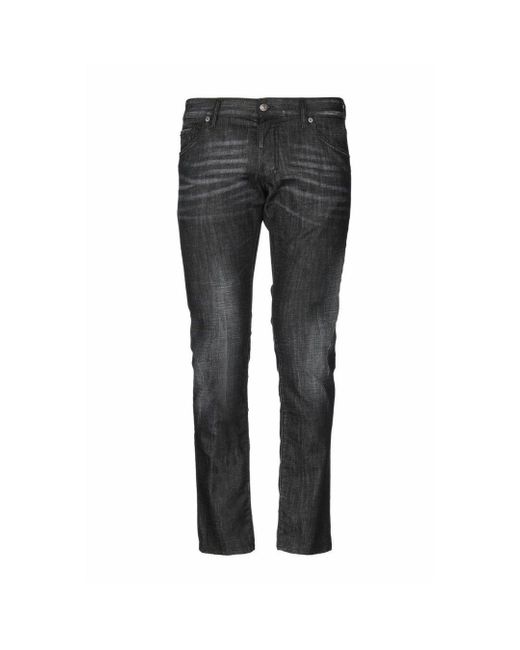 DSquared² Gray Regular Clement Jean Faded Black Jeans for men