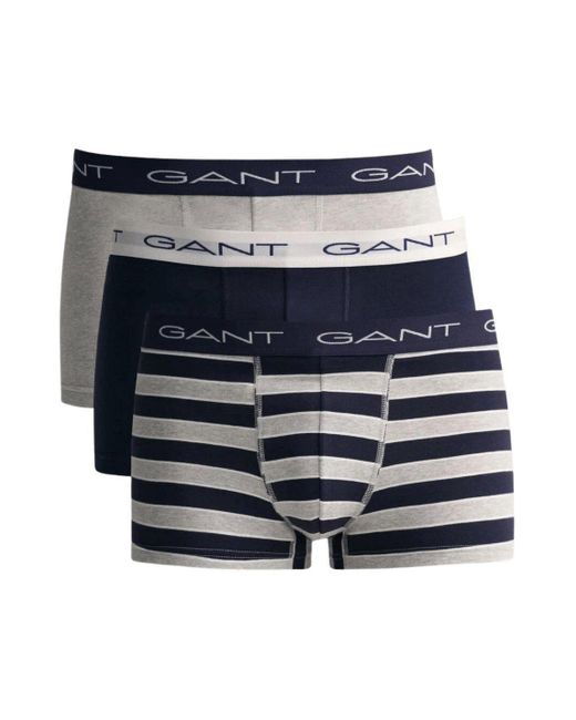 Gant Blue 3 Pack Block Stripe Trunk for men