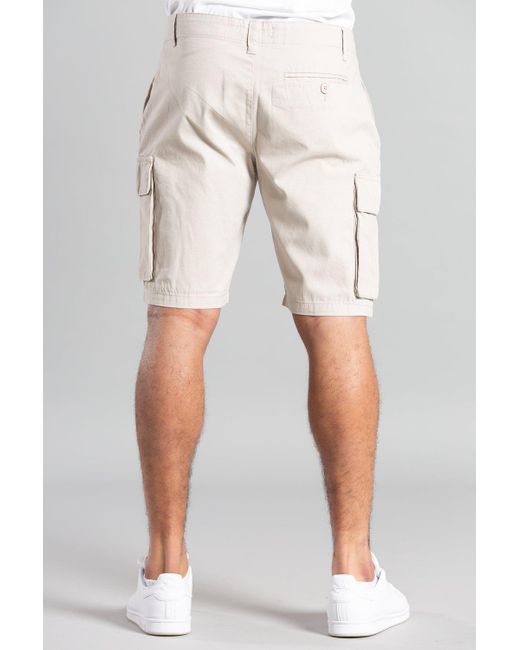 French Connection Natural Cotton Cargo Shorts for men