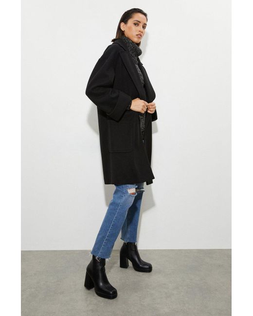 Dorothy Perkins Black Tall Unlined Throw On Coat