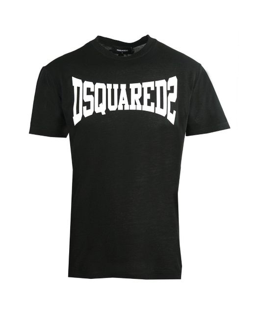DSquared² Cool Fit Stretched Logo Black T-shirt for men