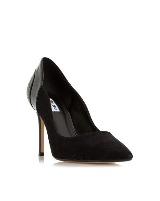 Dune Black 'bayly' Suede Court Shoes