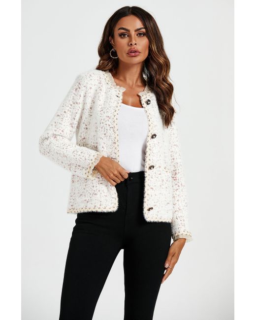 Long top boucle jacket