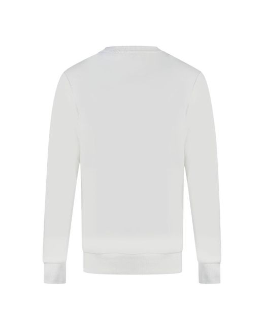 DIESEL Reverse Logo White Sweater for men