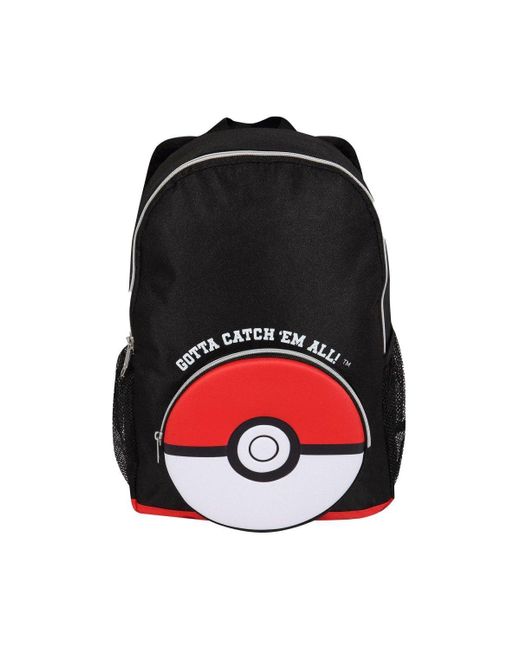 Pokemon Black Catch Em All Pokeball Backpack for men