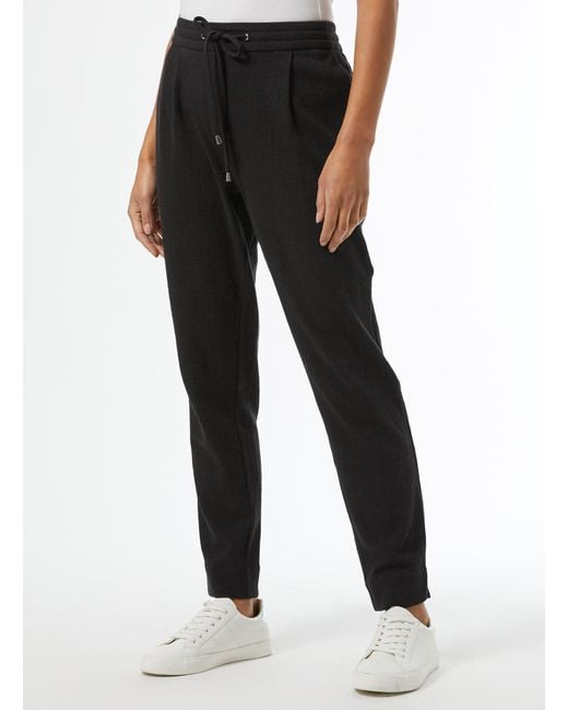 Dorothy Perkins Black Textured Formal Jogger Trousers