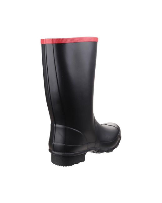 HUNTER argyll Short Knee Wellington Boots in Black Lyst UK