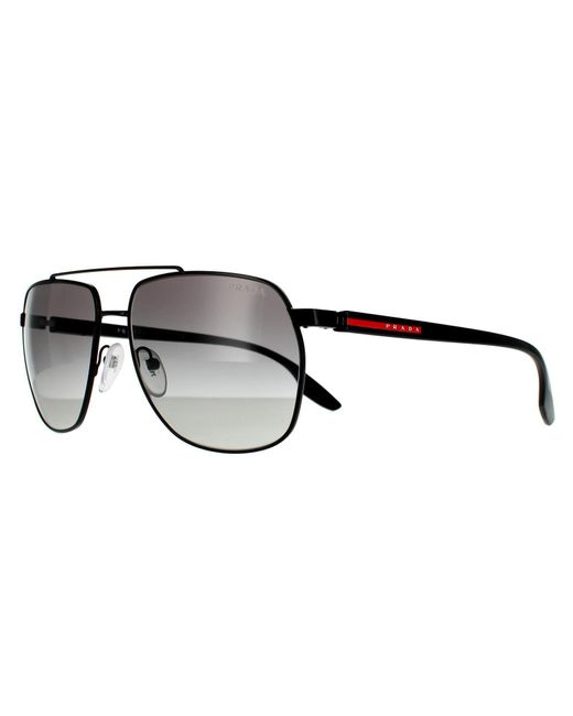 Prada Sport Gray Aviator Black Grey Gradient Sunglasses for men