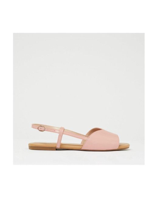 Faith Pink Faux Leather Wia Wide Fit Sandals