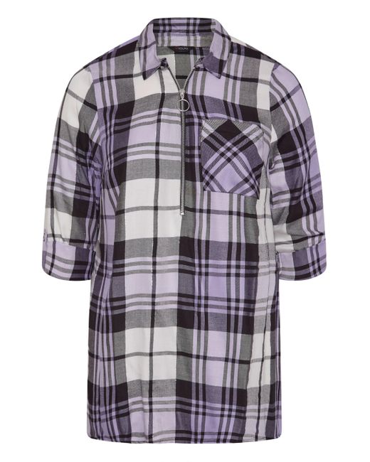 Yours White Check Shirt