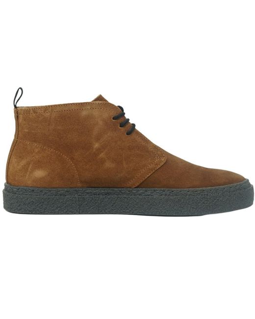 Fred Perry Brown Ginger Hawley Suede Boot for men