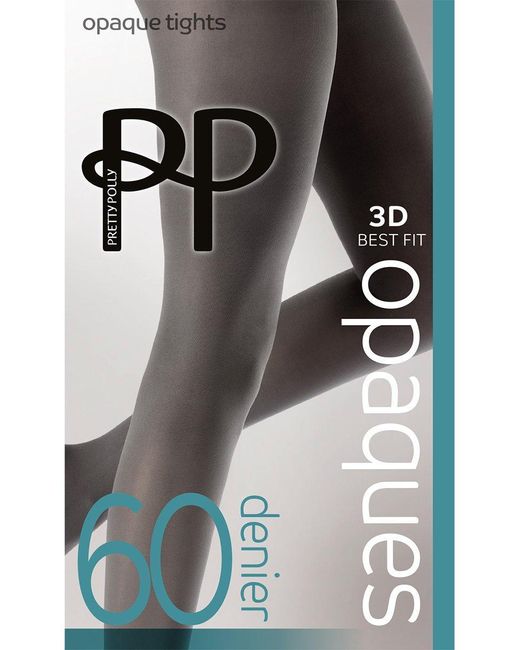 Pretty Polly Black Premium Opaques 60 Denier 3d Tights