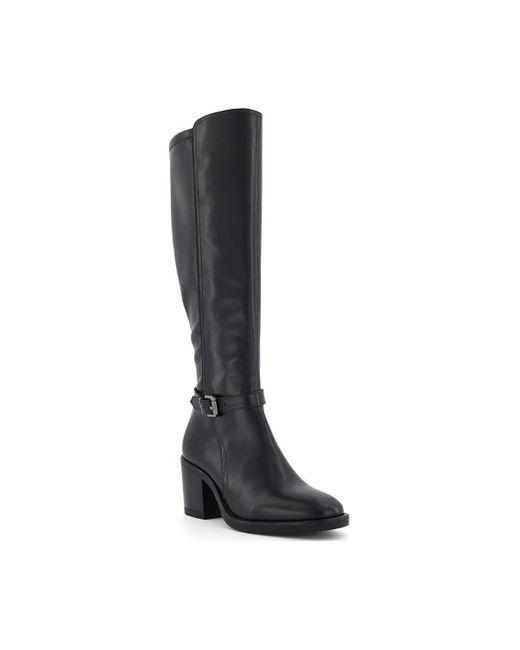 Dune Black 'trance' Leather Knee High Boots
