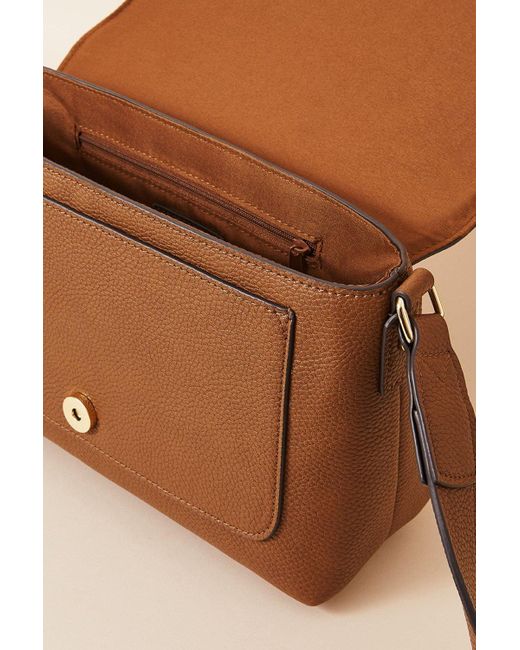 Accessorize Natural Large Fold Over Cross-body Bag
