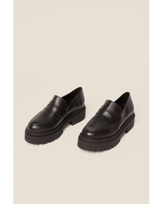 Oasis Black Chunky Loafer