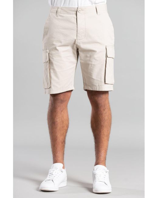 French Connection Natural Cotton Cargo Shorts for men