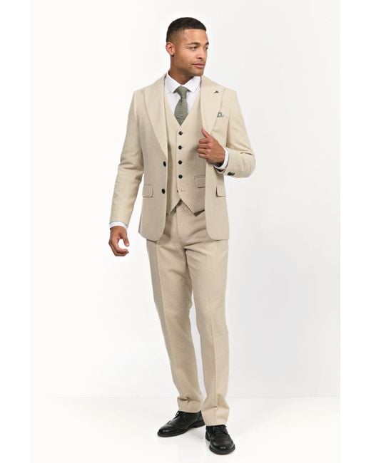 Harry Brown London Natural Ralph Three Piece Suit for men
