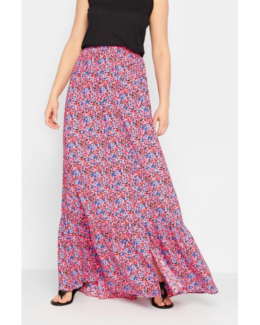 Long Tall Sally Pink Tall Printed Maxi Skirt