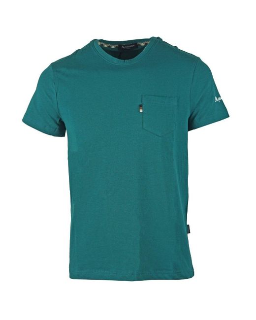 Aquascutum Sleeve Logo Green T-shirt for men