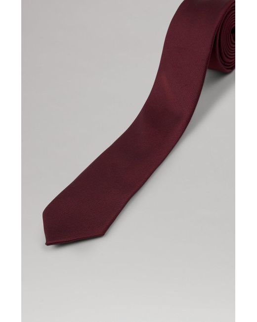 Burton Red Dark Burgundy Tie, Pocket Square Set for men