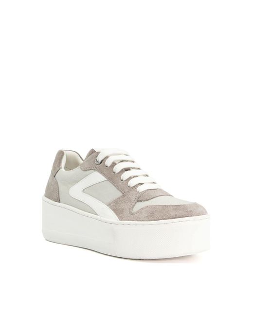 Dune White 'essential' Leather Trainers