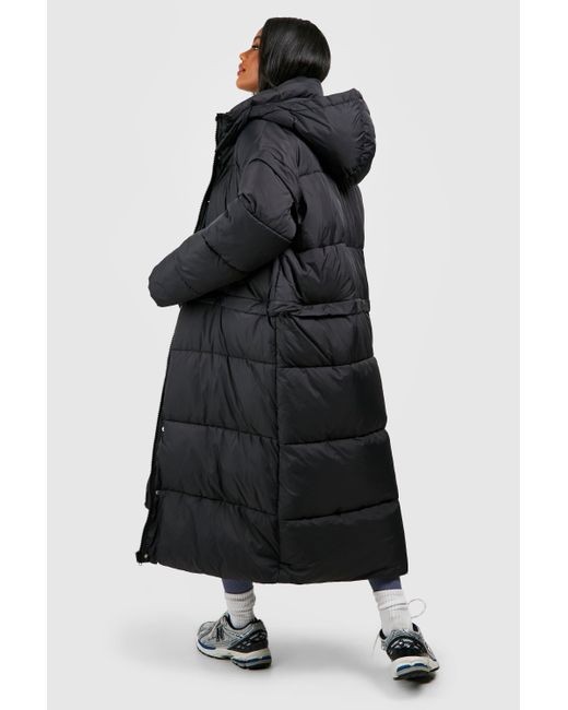 Boohoo Black 4 In 1 Detachable Oversized Puffer Jacket