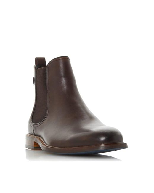 Dune Brown 'character' Leather Chelsea Boots for men