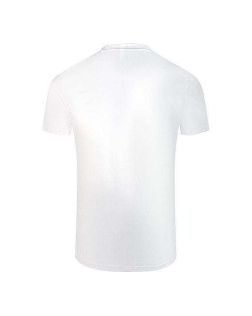 Class Roberto Cavalli Bold Tiger Emblem Design White T-shirt for men