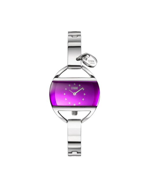 Storm Temptress Charm Lazer Purple Stainless Steel Fashion Watch - 47013/p