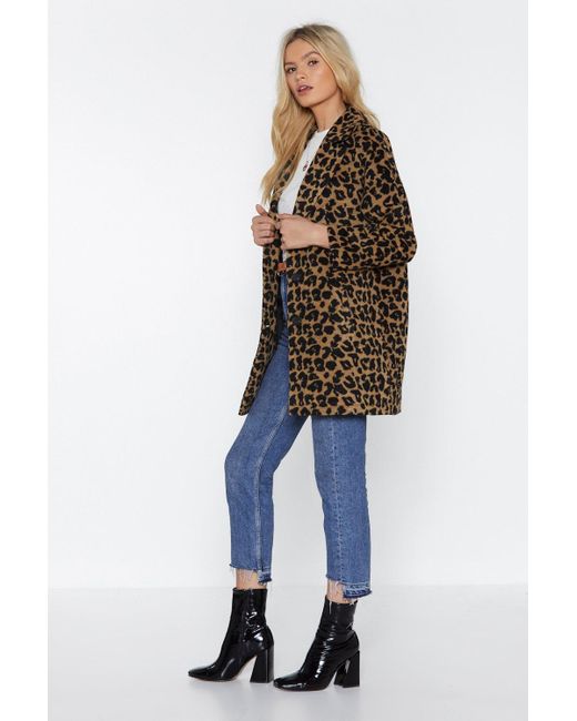 Nasty Gal Natural This Ones Fur You Leopard Coat