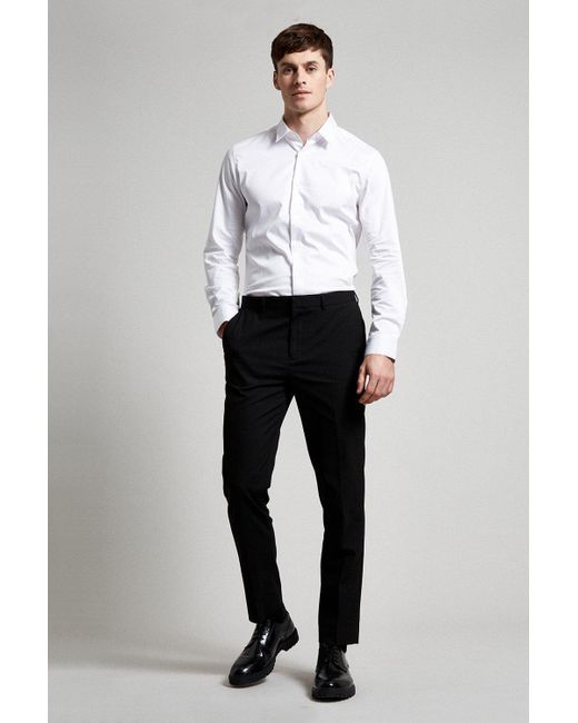 Burton Slim Fit Black Stretch Essential Trouser for men