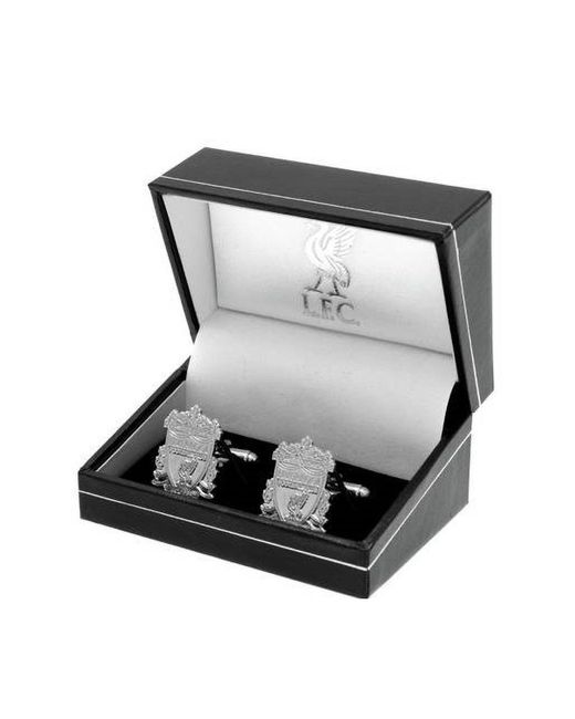 Liverpool Fc Black Crest Boxed Silver Plated Cufflinks for men