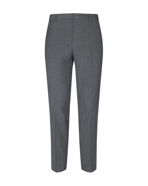 Burton Gray Mid Grey Skinny Fit Trousers With Polyest for men
