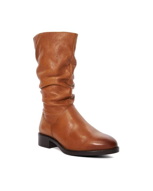 Dune Brown 'tyling' Leather Calf Boots