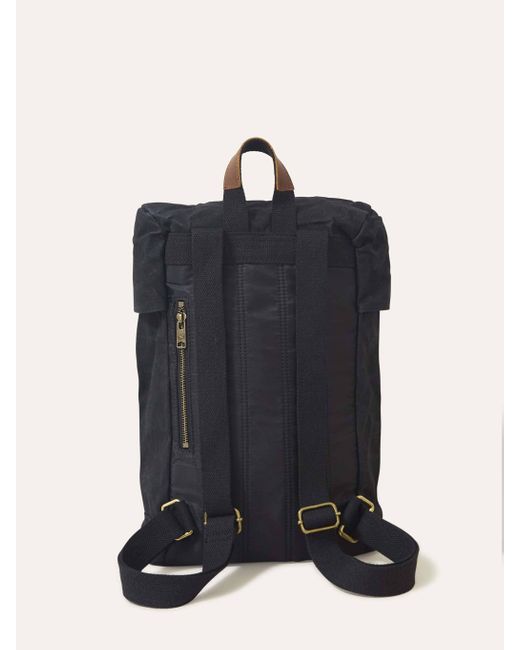 Gandys Black Konark Waxed Cotton Backpack in Blue Lyst UK