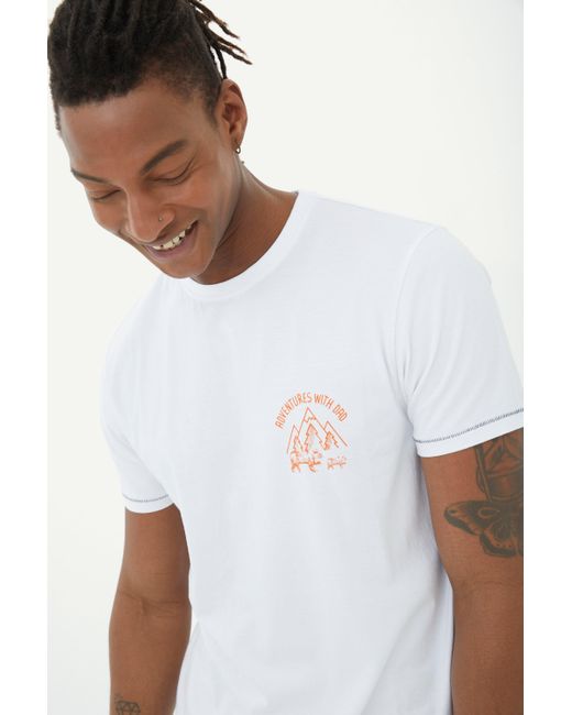 Mantaray White Adventures With Dad Tee for men