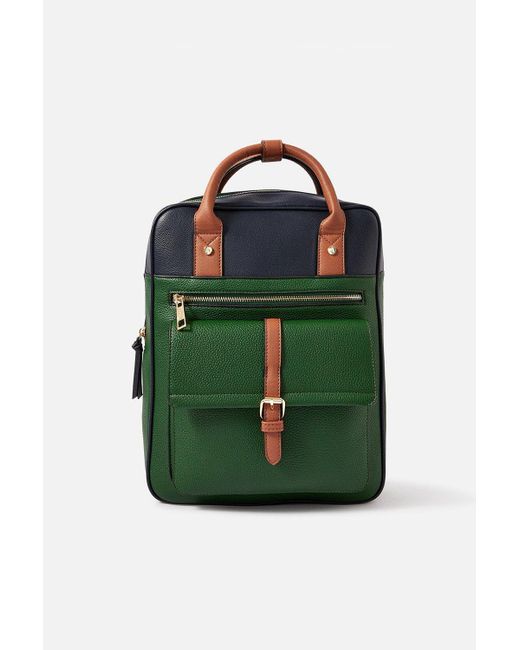 Accessorize Green Large Handle Backpack