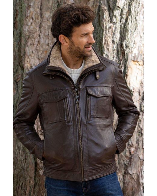 Lakeland Leather Gray 'gable' Leather Jacket for men