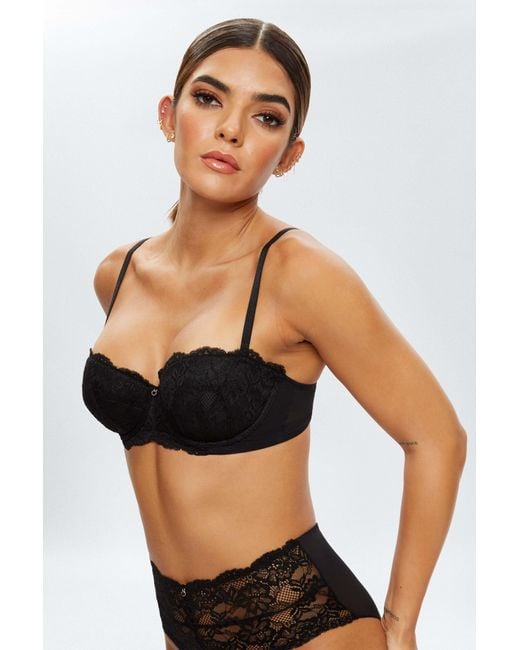 Ann Summers Sexy Lace Planet Balcony Bra in Black