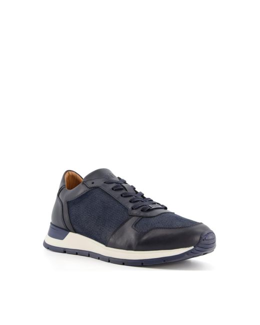 Dune Blue 'treats' Leather Trainers for men