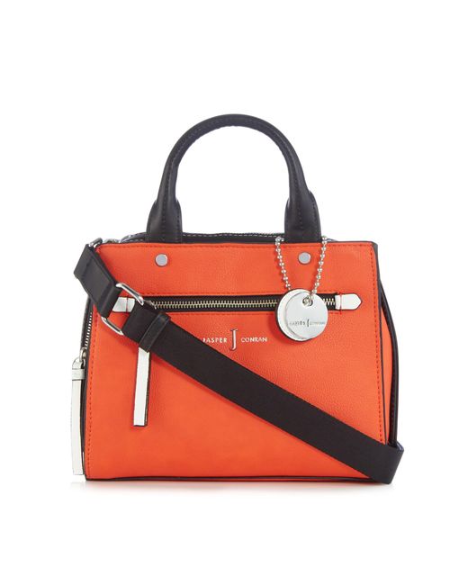 J By Jasper Conran Orange Colour Block Small Grab Bag