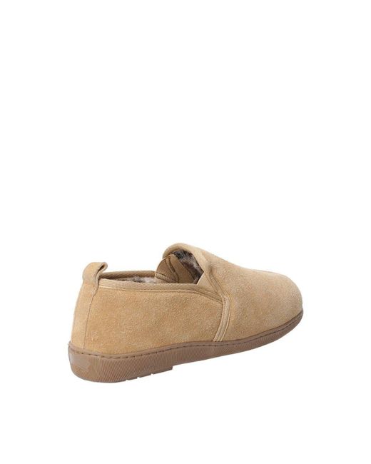 Hush Puppies Natural 'arnold' Suede Classic Slippers for men