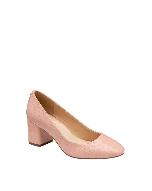 Ravel Pink 'barton' Block-heel Court Shoes