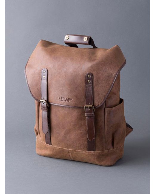 Lakeland Leather Brown 'hawksdale' Leather Backpack for men