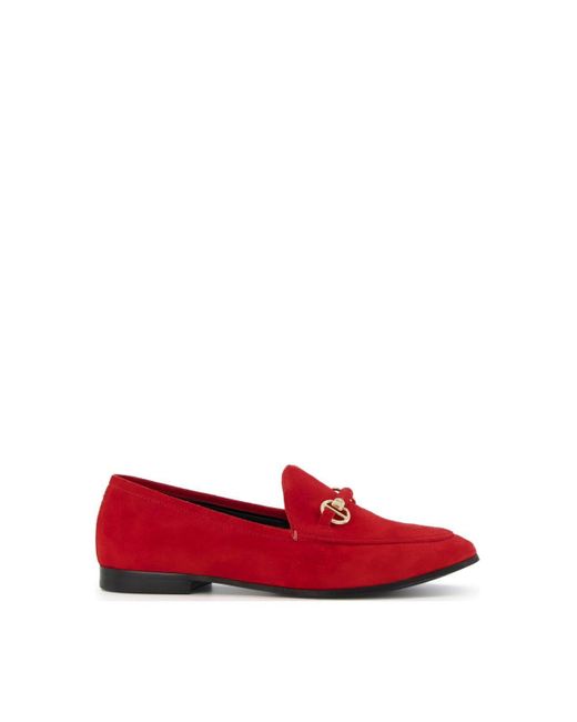 Dune Red 'guiltt 2' Suede Loafers