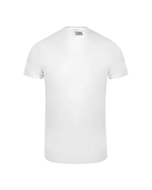Karl Lagerfeld Block Logo White T-shirt for men