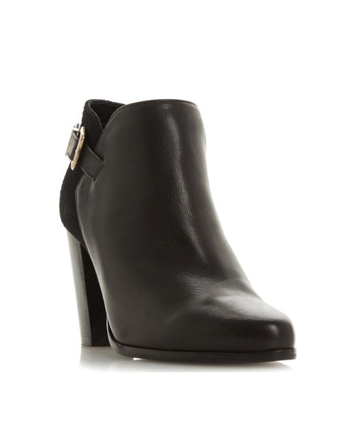 Dune Black Wide Fit 'wf Oleria' Leather Ankle Boots