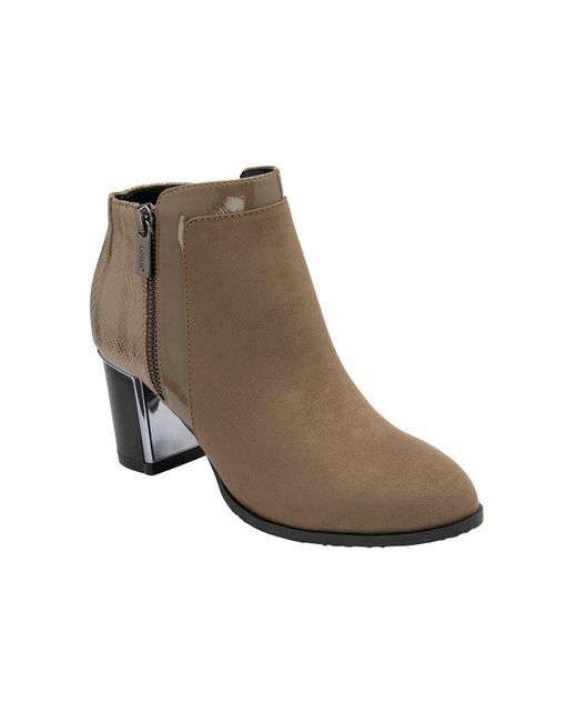 Lotus Brown Taupe 'avril' Heeled Ankle Boots